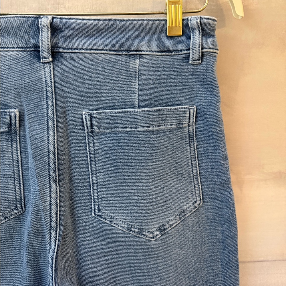 Faherty Women's High Rise Mid Wash Wide Leg Jeans - Picture 6 of 7